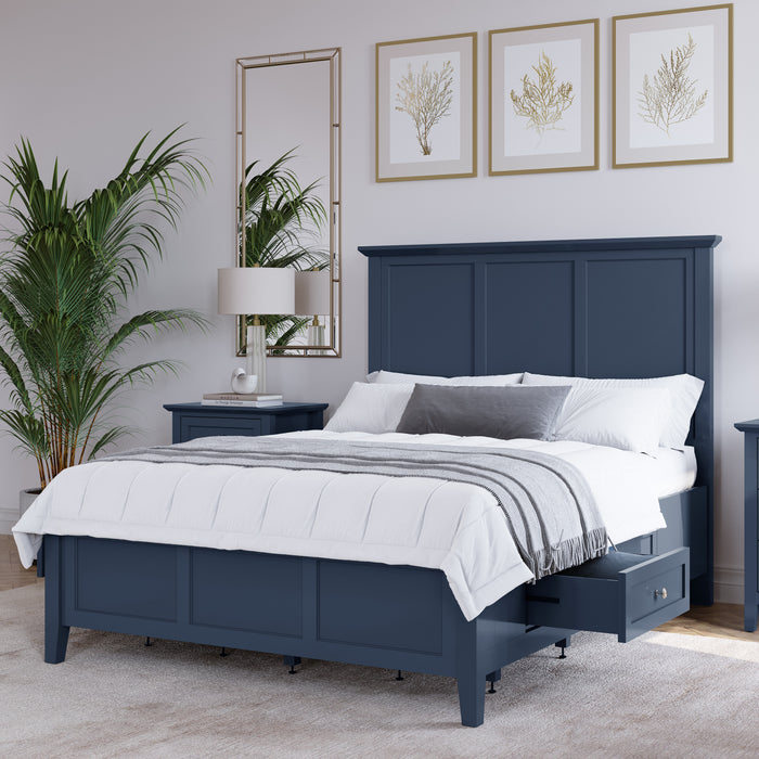 Grace Stg CKing Bed - Bluebery