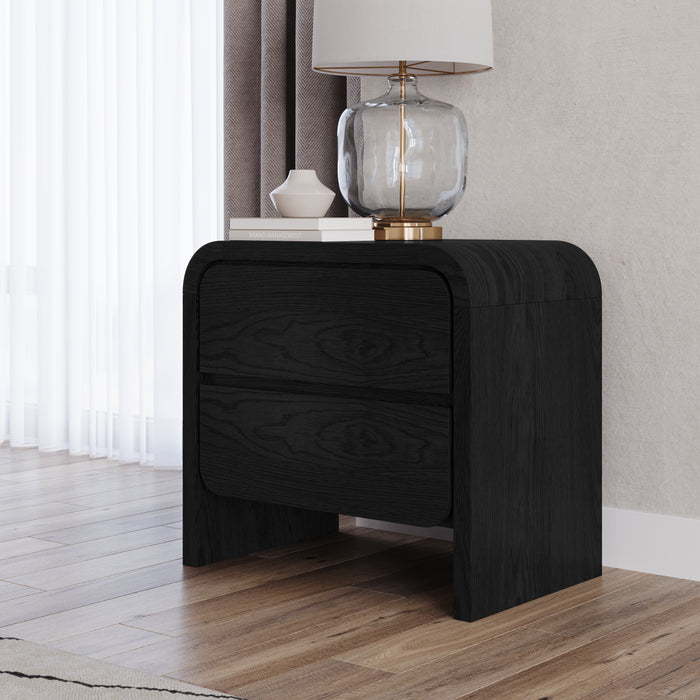 Elora 2-Drw Nightstand - Jet