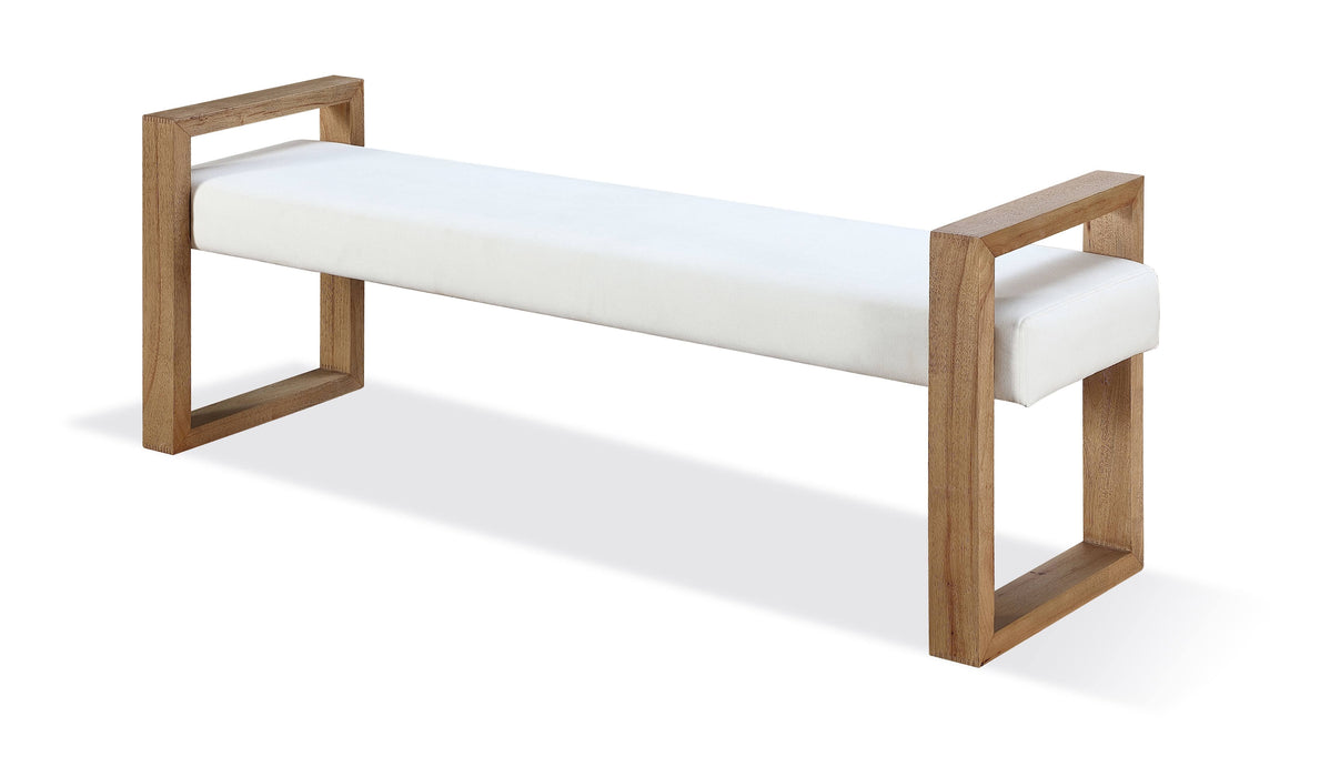 One Dining Bench - Pearl/Bisque