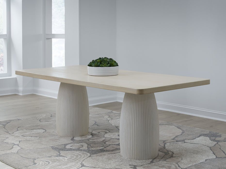 Zinnia Dn Table - Wt Snd/Ivory